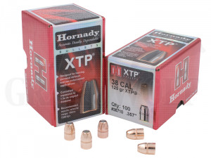 .357 / 9 mm 125 gr / 8,1 g Hornady XTP HP Geschosse 100 Stück