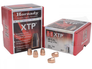 .451 / 11,5 mm 200 gr / 13,0 g Hornady HP/XTP Geschosse 100 Stück