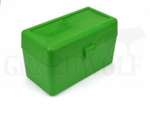MTM Klappdeckelbox RLLD-50 grün für 50 Patronen: Ultra Mag, Weatherby, 8x68
